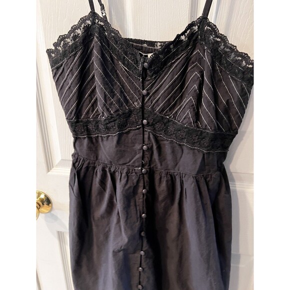 Simple Retro Dress Womens M/L Midi Slip boho dark romantic y2k coquette fairy - Picture 2 of 13